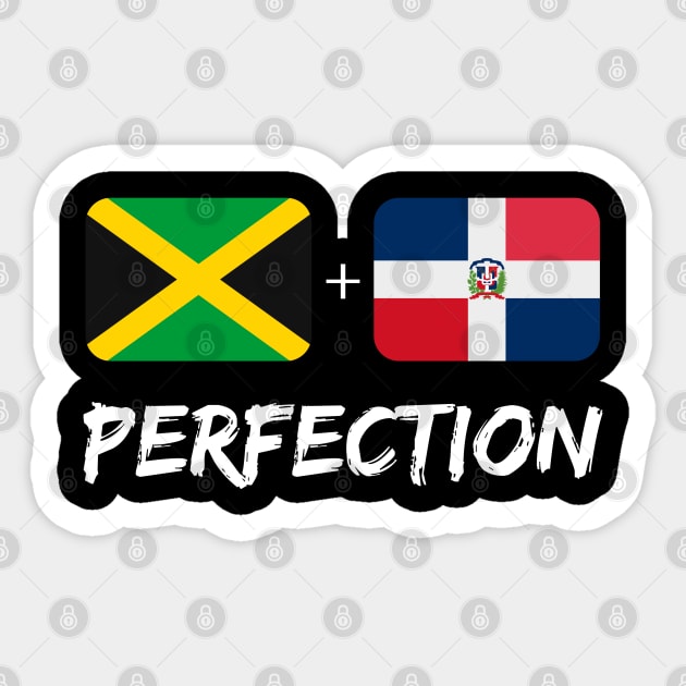 Dominican Plus Jamaican Perfection Mix Flag Heritage Gift Sticker by Just Rep It!!